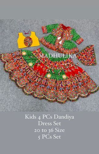 4 Pcs Dandiya Dress For Kids