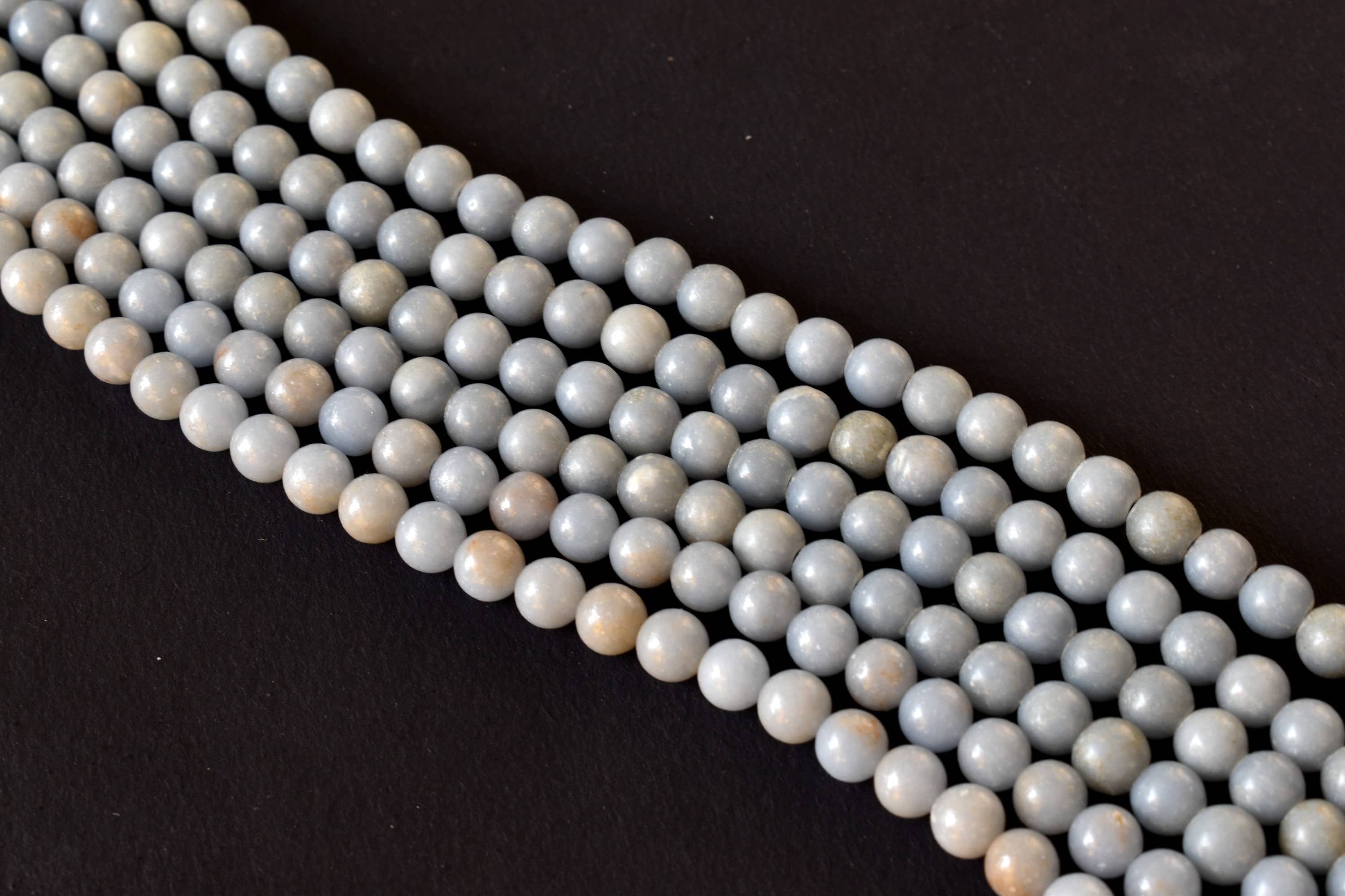 8mm Angelite Beads ,Crystal Beads for Necklace ,Gemstone Beads Jewelry