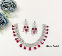 Charming American Diamond Necklace Set