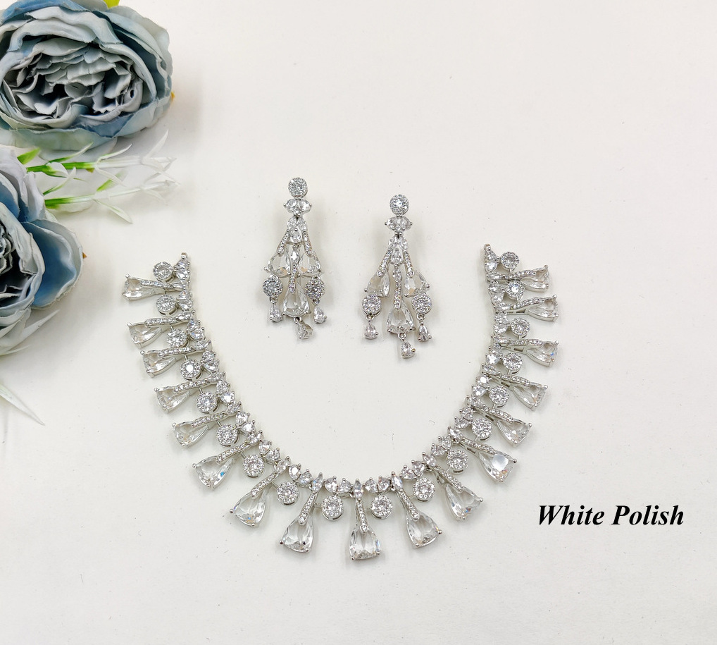 Charming American Diamond Necklace Set