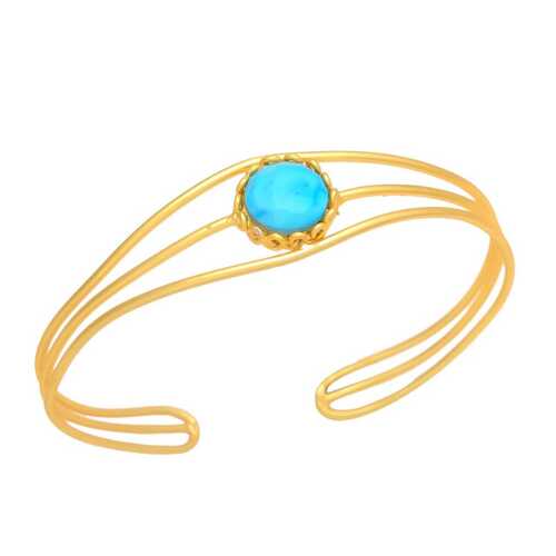 Turquoise gemstone cuff bracelet