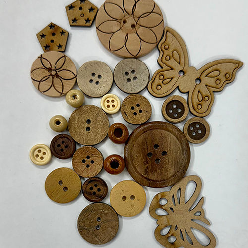 Wooden And Coco Buttons - Color: Different Available