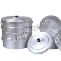 Aluminium Momo Pot - Inner Dia 18-33.5 Cm, Silver, Aluminium Strainer, Durable Design, Kitchen Cooking Essential