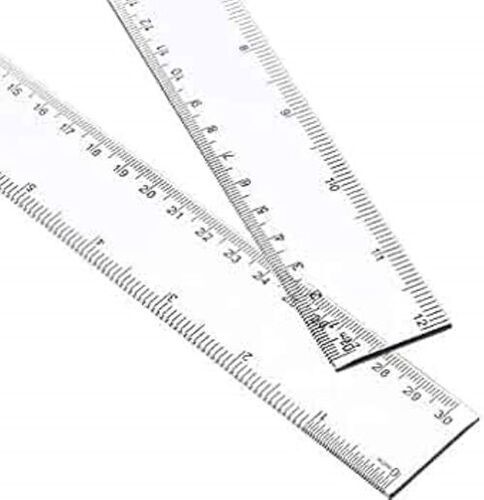 Transparent Plastic Ruler Scale - Color: White