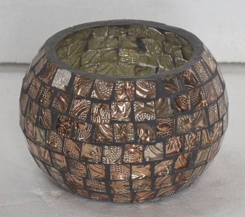 5 Inch Decorative Bowl Mosaic Votive