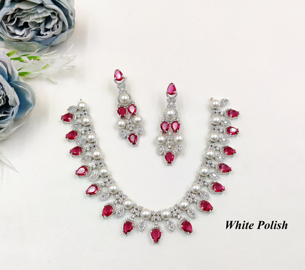 Trendy Crystal American Diamond Necklace