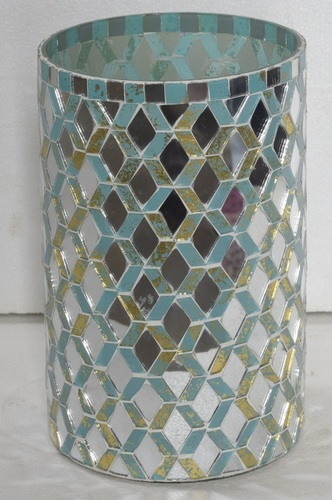 9 Inch Perforated Mosaic Votive