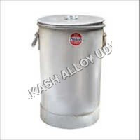 Aluminium Storage Bin (pawali) - 18-26 Liters Capacity, Silver Aluminum With Handles, Lightweight Design | Ideal For Kitchen Storage And Organization