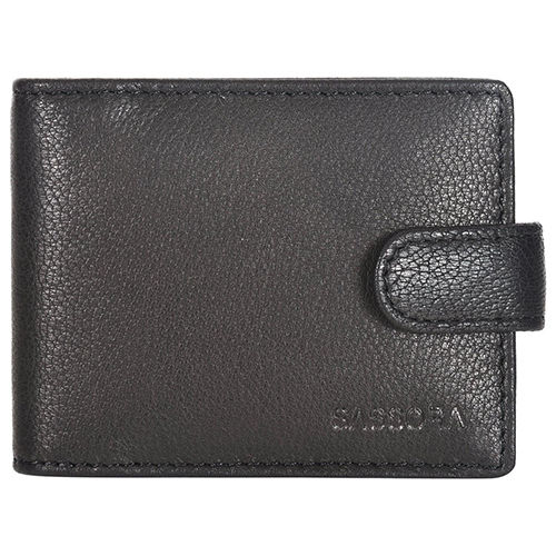 Black Genuine Leather RFID Business Card Holder