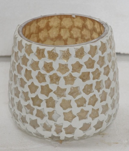 4 Inch Decorative Mosaic Glass Votive