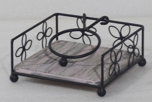 7 Inch Metal Powder Coated Frame Napkin Holder