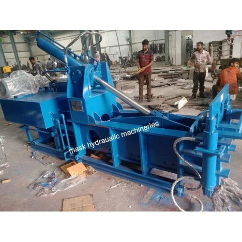 Blue Aluminum Can Baling Machine