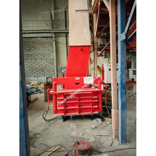 Red Hydraulic Baler