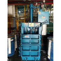 Single Box Baling Press - 50 Ton Capacity, Mild Steel Material, Blue Color | Manual Operation, Industrial Usage, Hydraulic Power Source, 220-240 Volt