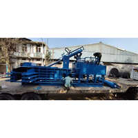 Blue Triple Action Hydraulic Scrap Baling Presses For Steel Plants
