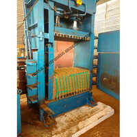 Coir Fibre Baling Machine - 50 Ton Max Load Capacity, Semi Automatic Operation , 1 Year Warranty, Blue Painted Finish
