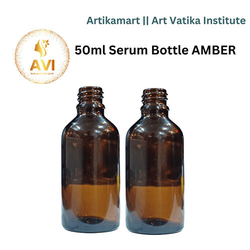 50 ml Serum Bottle AMBER Brown 18mm NECK