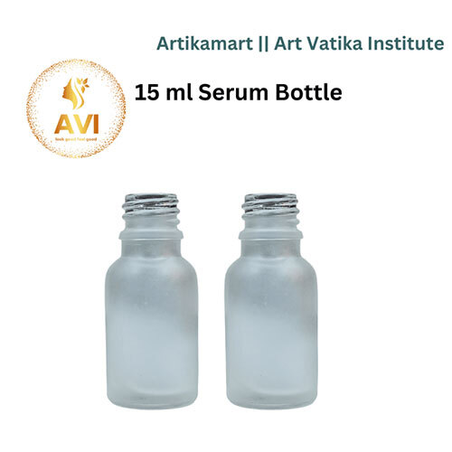 15 ml Serum Bottle FROSTED CLEAR 18mm NECK