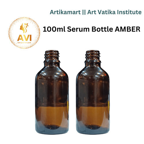 100 ml Serum Bottle AMBER Brown 18mm NECK