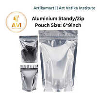 Aluminium Standy-zip Pouch 6x9 Inch - Color: Silver
