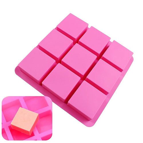 Silicone Mould SQUARE No 2 - 9 Cavity - 75-90g