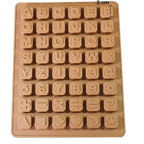 Silicone Mould Alphabet 4 Square 3d