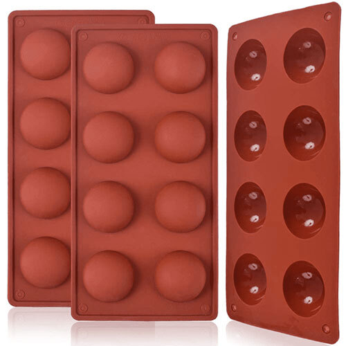 Silicone Mould Half Sphere 8 Cavity