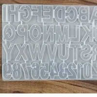 Silicone Mould Alphabet 6 Hanging Hole - Cavity: 26 Letters + 10 Numbers