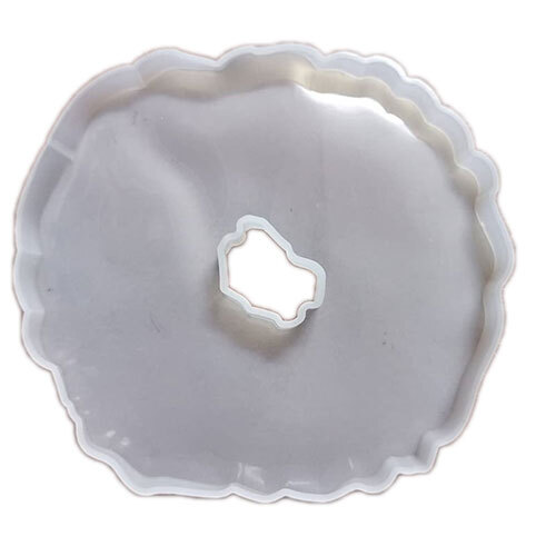 Silicon Mold Resin Coaster Hole Oval 14x13cm