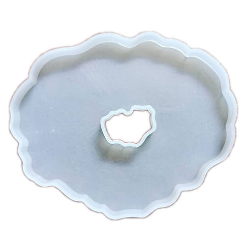 Silicon Mold Resin Coaster Hole Oval 13x10.5cm