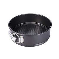 Springform Black Cake Pan Large 22cm - Carbon Steel, Matte Black, Non-stick Coating, Oven Safe To 230c