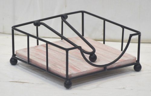 7 Inch Iron Powder Coated Frame Napkin Holder