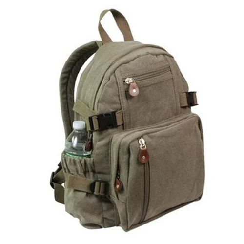 Cotton Canvas Compact Backpack Bag