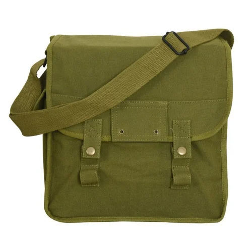 Olive Green Small Canvas Cross Body Bag