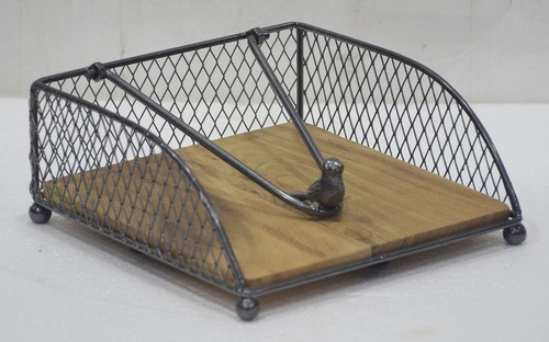 8 Inch Wooden base Napkin Holder