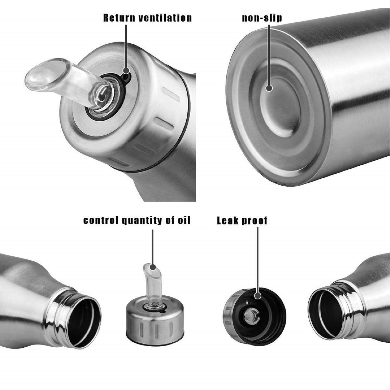 1000 MI STEEL OIL DISPENSER BOTTLE ( OIL POT)