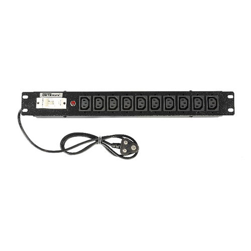 Power Distribution Unit 10 Socket C13 With Mcb - Color: Black