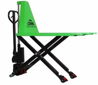 Scissor Lift Pallet Truck - Steel & Poly Material, 1150x550 mm Fork Dimensions, 2500 kg Capacity, 800 mm Lift Height | Efficient Pallet Handling, Polyurethane Wheels