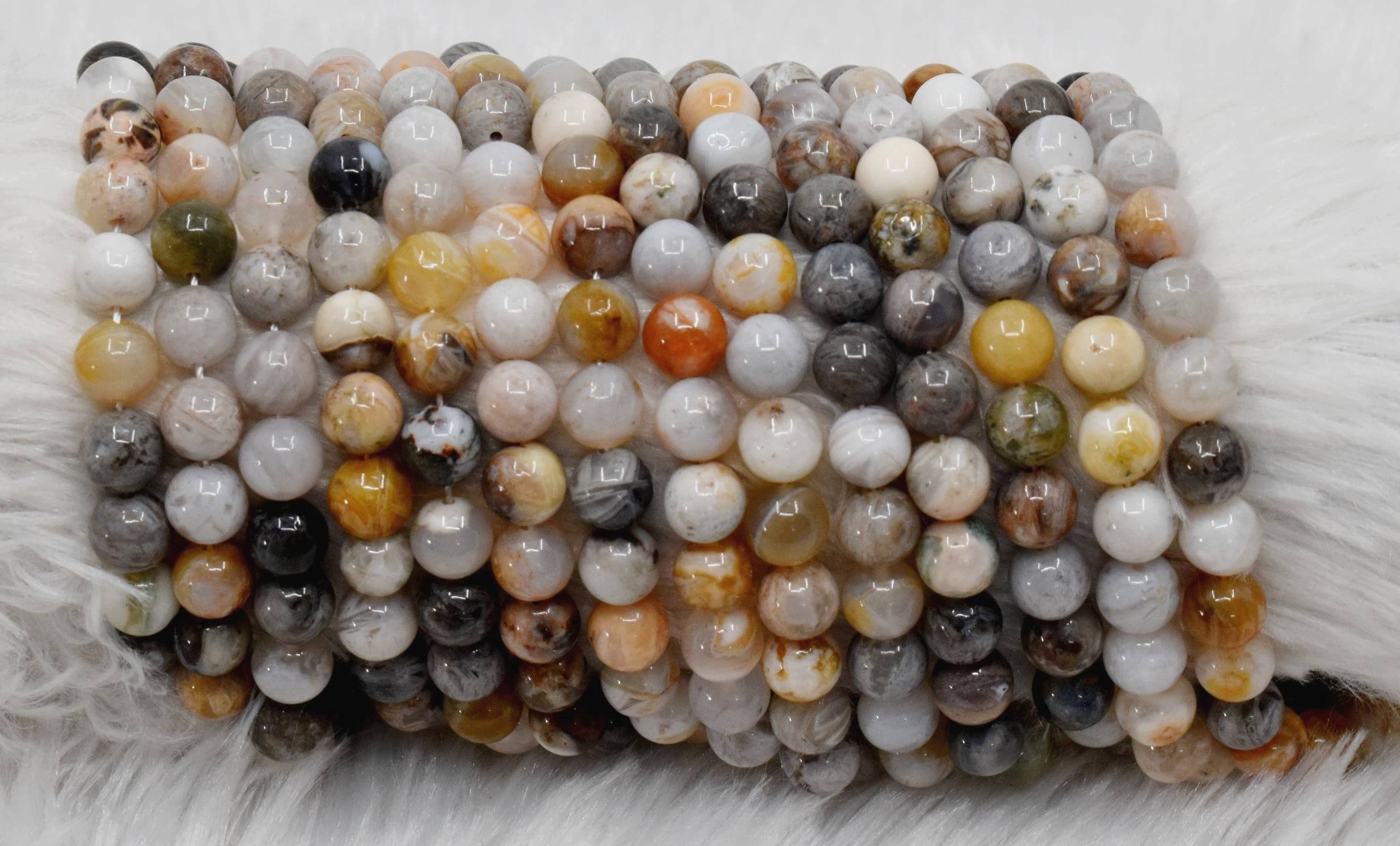 8mm Bamboo Leaf Beads, Gemstone Beads for Necklace ,Crystal Beads Jewelry