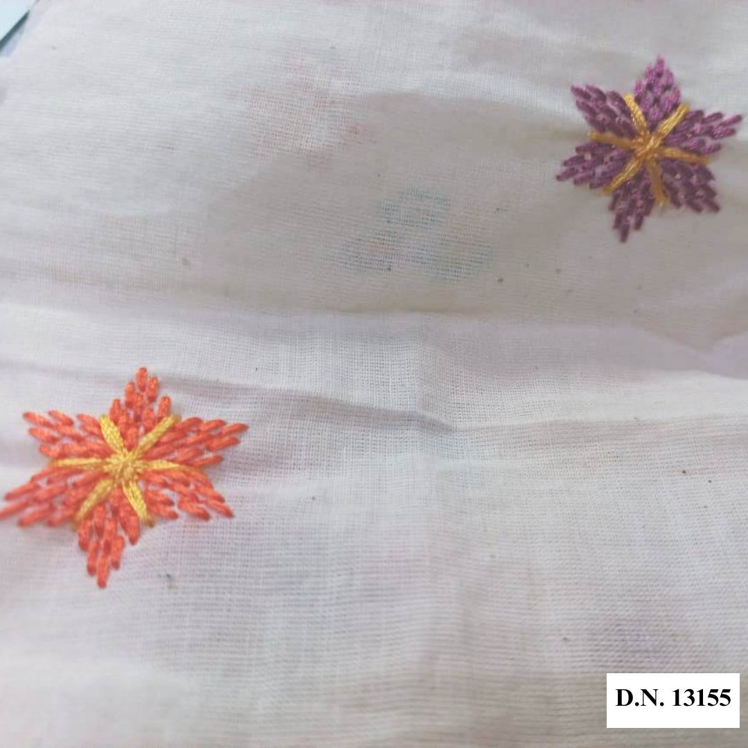 Floral Pure cotton Embroidery fabric