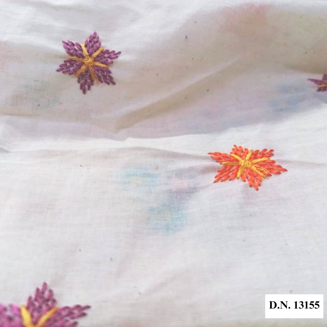 Floral Pure cotton Embroidery fabric