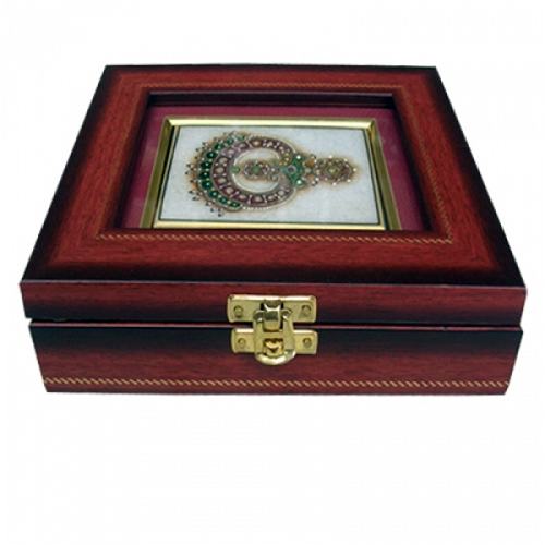 Multicolor Italian Box With Marble Painting