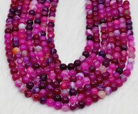 8mm Banded Agate Pink Beads, Gemstone Beads for Necklace ,Crystal Beads Jewelry