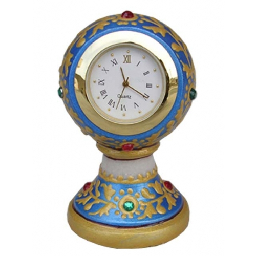 Multicolor Small Marble Pillar Clock