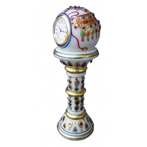 Multicolor Marble Padestal Clock Fine