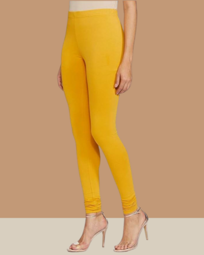 Yellow Full Length churidar ladies leggings