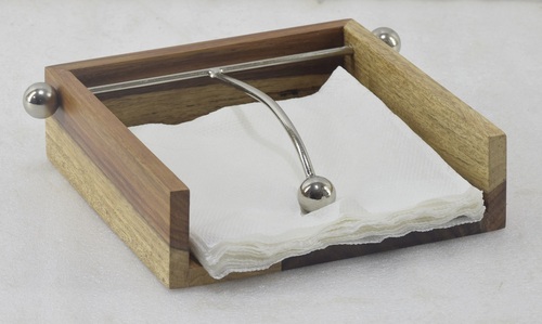 9 Inch Wooden Napkin Holder