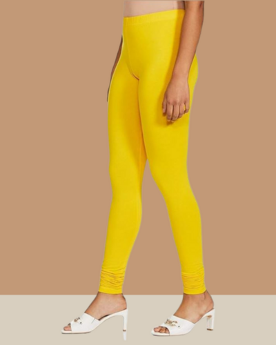 Lemon Yellow Full Length Churidar Leggings