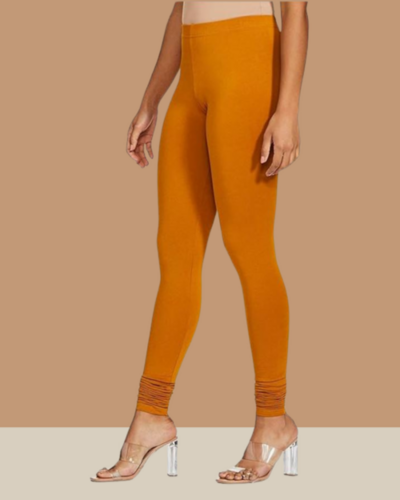 Musard Yellow Full Length Churidar Leggings