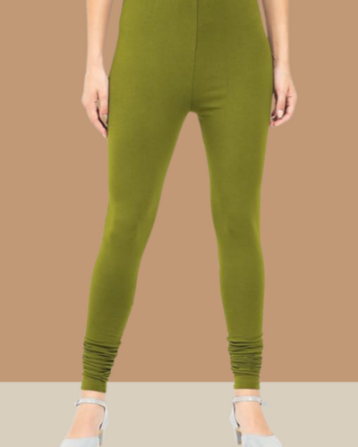 Olive Green Full Length Churidar Leggings